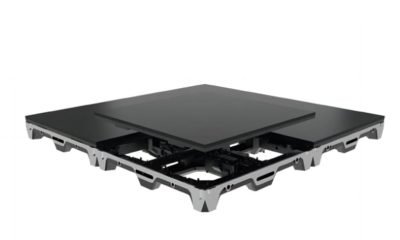 Modular LED floor panel used for load and safety planning