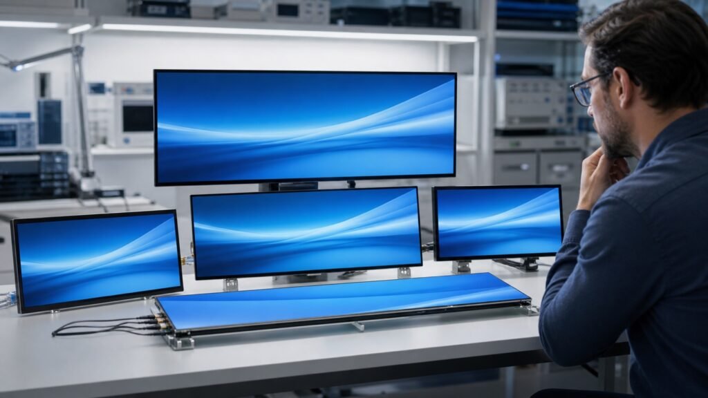TFT widescreen panels under laboratory evaluation